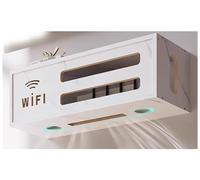 Cache Box, Etagere Rangement Murale, Etagere Murale Ranger La Box Et Le Routeur TV, Cache Fil TV Mural pour Decodeur Cache par Faitement Le Boitier TV, Modem, Router Et Cables A