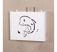 Cache Box Internet Internet Mural Aéré Respirant Armoire Électrique Couvercle du Panneau Réseau, Étagère pour Gestion et Organisation des Câbles, Nécessite Un Assemblage(A,47 * 9.5 * 38cm)