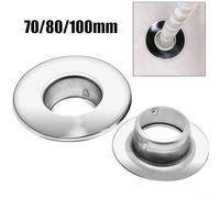 Cache-bride rond pour conduits d'air, fabriqué en acier inoxydable, facile à entretenir (80 mm)