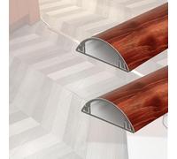 Cache Cable 50 Couvre-Fils de Largeur extérieure pour Chemin de roulement incurvé, Cache-câble Auto-adhésif en métal, Couvercle de Protection(Red 10 PCS,L 50 MM H 14 MM)