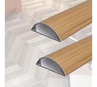 Cache Cable 50 Couvre-Fils de Largeur extérieure pour Chemin de roulement incurvé, Cache-câble Auto-adhésif en métal, Couvercle de Protection(Yellow 1 PC,L 100 MM H 14 MM)