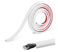 Cache Câble, Auto Adhésif Cache Fils pour Cordons sur Mur Matériau PVC Cache Câble 200cm pour la Gestion des Câbles Maison Bureau