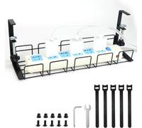 Cache Cable Bureau sans percer,Plateau de Gestion des Câbles sous Le Bureau,Flexible Chemin de Cable-Grande capacité de Charge