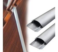 Cache Cable Cache-câble Semi-Circulaire Raceway 2 pièces, Couvercle de Gestion des câbles en Alliage d'aluminium, Kits de goulottes de câbles(W 100 MM L 180 CM H 30 MM)