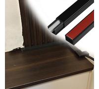 Cache Cable Cache-câbles d'angle Mural Autocollant 2 pièces, Comprenant des Cordons carrés de Chemin de roulement coulissants à Pression(Black,W 30 MM H 15 MM)