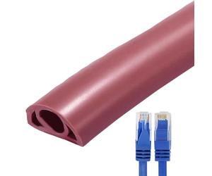 Cache-câble de sol,Couvre-câble de sol Protection de sécurité pour cordon | Couverture de plancher de câble Gestion des câbles domestiques, cache-fils au sol pour ordinateur, app Rouge#P