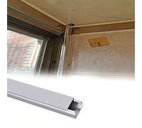 Cache Cable Goulotte de câble en Acier Inoxydable de 25 mm de Largeur, Bande de Couverture de câble de Type clipsable 10 25 50 mm de Hauteur(4 PCS,H 25 MM L 120 CM)