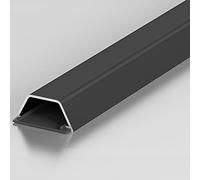 Cache-Câble Goulotte Grand chemin de câbles mural noir, cache-câble électrique étanche pour fils muraux, résistant aux bébés, kit anti-âge sûr, connecteurs de câbles, 1 1,2 1,4 1,5 1,7 m de long ( Col