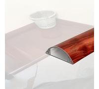 Cache Cable Kit de goulottes de câbles à Grain de Bois pour Mur 1 2 pièces, Profil incurvé Chemin roulement Auto-adhésif pour Centre Commercial(1 PC,W 50 MM L 180 MM H 14 MM)