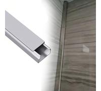 Cache Cable Kit de goulottes de câbles épaissies en Acier Inoxydable avec Type fixé à vis, Couvercle de Chemin de câbles Cordons 1 à 2 pièces(1 PC,W 20 MM H 10 MM L 100 CM)