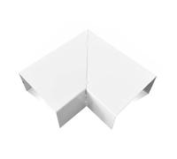 Cache-câble mini fendu en métal 76 mm B, angle plat, pour climatisation | Alliage métallique, protection contre la corrosion, résistant aux UV et aux intempéries, montage à clip, durable