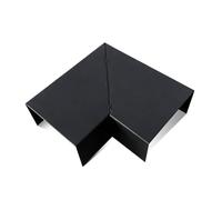 Cache-câble mini fendu en métal 76 mm B, angle plat, pour climatisation | Alliage métallique, protection contre la corrosion, résistant aux UV et aux intempéries, montage à clip, durable