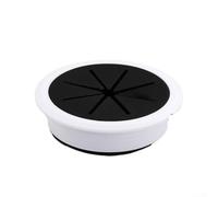 Cache-câble pratique pour bureau avec œillets de 80 mm pour organiser les câbles (noir et blanc)