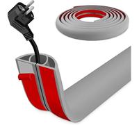 Cache Cable Sol 1m Sécurisé, Goulotte Passe Câble Anti-Trébuchement pour Passage de Câble au Sol, Cache Fil TV Mural 30MM X MOULURE