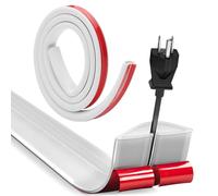 Cache Cable Sol Passe Cable Sol Canal de câble en Demi-Cercle Cache Cable pour Un verstecken de 1 câble revêtement de câble Flexible pour Les câbles dans Gaine Les Zones Les câbles 15 mm x 10 mm (2m)