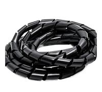 Cache Cable Spirale 10M 3/6/8mm Gaine en Spirale Tube câble Manchon de Protection Bande enroulement Tuyau Protecteur Organisateur(3mm Black)