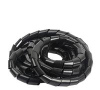 Cache Cable Spirale Manchon de câble, Tuyau d'enroulement, Emballage en Spirale, Organisateur Fil Transparent/Noir, Tube Gaine 4-20MM(Black,8mm)