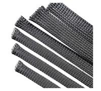 Cache Cable Spirale Tube de Maille en Nylon Noir 1/5/10/M, Gaine Fil Pet, Spirale Extensible, Tresse isolée serrée 1mm à 100mm(60mm,1M)