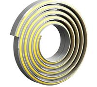Cache-câbles Au Sol en PVC Souple avec Dos Adhésif, Protège-câble d'angle sous Le Bureau, Facile À Installer/Facile À Couper, pour Écoles/entrepôts(Yellow-Grey,5M)