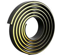 Cache-câbles Au Sol en PVC Souple avec Dos Adhésif, Protège-câble d'angle sous Le Bureau, Facile À Installer/Facile À Couper, pour Écoles/entrepôts(Yellow-Black,5M)