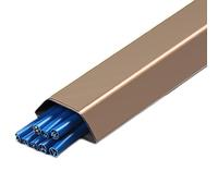 Cache-câbles, Cache-câbles for câbles au Sol et au Mur, kit de Gestion des câbles/goulotte de câbles en métal, Cache-Tube avec Ruban adhésif(A 1m/39.4in,Holds 52 Wires)