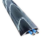 Cache-câbles, Cache-câbles for parquet, câbles Ethernet, conduits, Cordons PC, kit de Gestion de Fils Auto-adhésif, moulures, Bandes de Chemin de câbles(Black,Width 93mm)