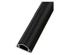 Cache-câbles, Cache-câbles pour Fils au Sol, Goulotte en Alliage d'aluminium, Cache-câble Demi-Rond, Cache-câble Autocollant, Cache-Fil décoratif(Black,No. 5)