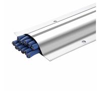Cache-câbles de 100 cm (39,37 po), en Acier Inoxydable, kit de Gestion des câbles, Protection de câbles au Sol, Rampe de câbles pour câblage électrique de Bureaux, Lot de 20(NO.7)