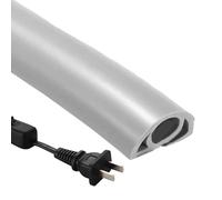 Cache-câbles de sol | Couvre-sol souple pour câbles, conduit de fil flexible en PVC | Cache-câbles auto-adhésif pour la gestion des câbles domestiques, protection de sécurité des cordons isolés