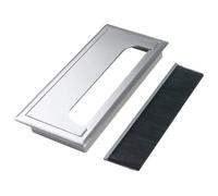 Cache-câbles D'ordinateur en Alliage D'aluminium Blanc pour Bureau | Gestion des Câbles sur Table Pc, Protège et Dissimule les Fils, Format Rectangulaire, Usage Bureau