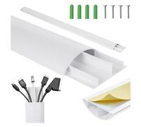 Maclean Cache-câbles en aluminium MC-814 W 62×20×750 mm Blanc