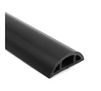 Cache-câbles mural, Protection de goulotte câbles autocollante demi-ronde, à peindre, for bureau, salon, salle réunion, multicolore(Black)