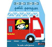 Cache-cache petit pompier - Livre matière - éveil Dès 6 mois