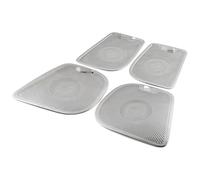 Cache Cadre Haut-Parleur pour Toyota pour Land pour Cruiser pour Prado 150 J150 2010-2019 Cache-Haut-parleurs Portière Anti-Rayures Accessoire Audio(A-Silver)