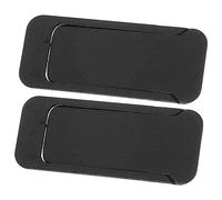 Cache Caméra PC Portable Coulissant 2 Pièces ABS Protection Vie Privée | Adhésif Fort, sans Résidu, Compatible Webcam et Caméra Avant, Noir, Format Ultra Fin