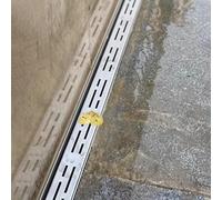 Cache-canalisations d'extérieur en acier inoxydable de 1 m avec couvercle amovible pour la gestion de l'eau de pluie dans la cour et le potager (l 8 cm x H)