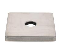 Cache Carré en Acier Inoxydable pour Tuyau, 3,5 Pouces | Plaque D’échappement Brossée, Joint en Caoutchouc, Style Moderne Minimaliste, pour Hôtels et Salles de Bains