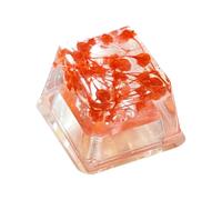 Cache clavier en résine, cache-touches fleurs séchées | Gypsophila Sa Profile Keycap, clavier mécanique avec touches R4 translucides, expérience de jeu brillante et saisie