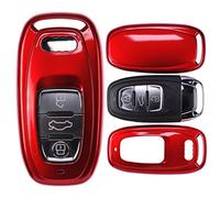 Cache-clefs de Voiture Coque Rigide Key Case Voiture pour Audi A8 A7 A5 S5 A4 S4 Q5 A6 S6 clé Intelligente/Couleur: Rouge métallisé