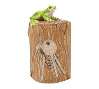 Cache-clés à l'extérieur - Statue décorative pour clés de jardin | Petit support de jardin pour cour, balcon, utilisation en extérieur, rangement sécurisé résistant aux intempéries, compartiment caché