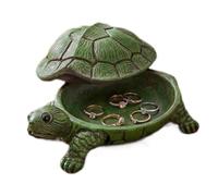 Cache-clés d'extérieur-boîte de rangement de figurines de tortue en résine réaliste, décoration de jardin sécurisée à clés cachées, ornement de cour en forme d'animal | Patio pelouse porche balc