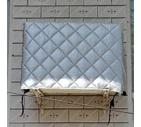 Cache Clim Exterieur, Housse Pompe a Chaleur Piscine, Tissu Oxford 420D, Conception a Couverture Intégrale, Résistante au Vent et au Soleil(Silver,98x75x40CM/38x29x16IN)