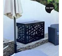 Cache climatisation - Amazonian - Aluminium - Noir RAL9005 - Taille médium - Moyen L 110 x H 80 x P 55 cm Noir G