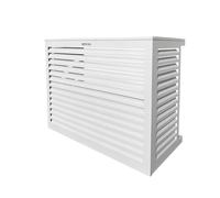 Cache climatiseur - DECOCLIM - Aluminium Blanc - Taille L - Esthétique - Protection intempéries