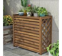 Cache Climatiseur en Bois Massif - Cache Clim Exterieur, Écran de confidentialité pour Clôture, Support De Climatiseur, Housse De Climatiseur - Conception De Stores