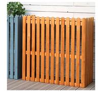 Cache Climatiseur en Bois Massif Exterieur Écran Décoratif De Clôture De Confidentialité Caché Étagère À Fleurs De Climatisation 4 Panneaux Résistant Aux Intempéries (Color : Orange, Size : 105x45x