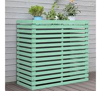 Cache-climatiseur en Bois - Protection extérieure Durable pour Pompe à Chaleur, clôture élégante pour Dissimuler l'unité de climatisation, résistant aux intempéries, idéal pour Les Jardins e