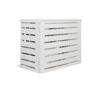 Cache climatiseur en métal blanc protection unité extérieur 95 x 50 x 80 cm