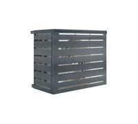 IDMarket - Cache climatiseur en métal gris anthracite protection unité extérieur 110 x 55 x 80 cm