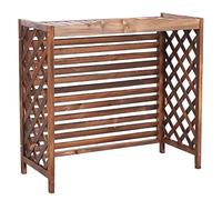 Cache-climatiseur et Support à Fleurs en Bois Massif - Élégant abri extérieur anticorrosion, Support pour Poubelle, étagère décorative, 100 x 43 x 94 cm - Solution de Jardin Durable
